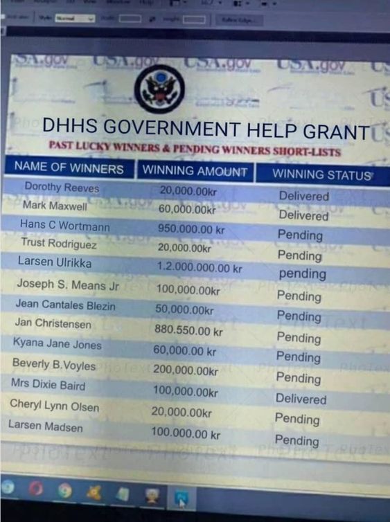 Past & pending winners shortlist, DHHS Government Help Grant grant ceremony