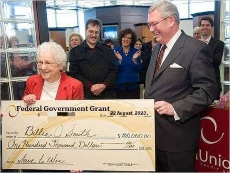 Billie J. Smith, Federal Government Grant grant ceremony