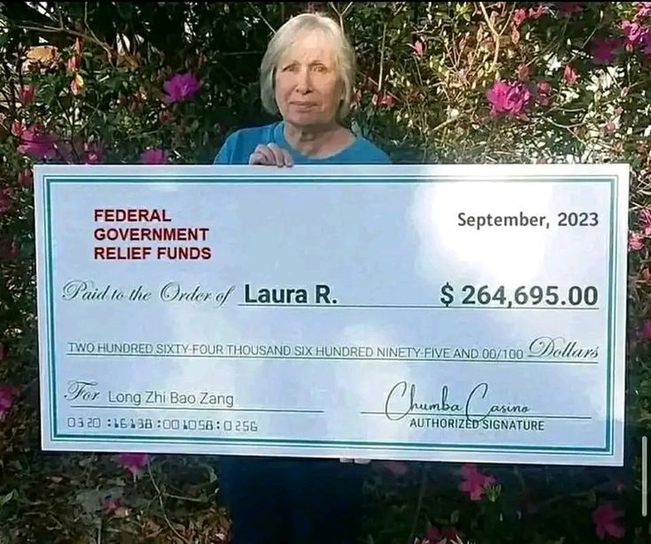 Laura R., Federal Relief Program grant ceremony